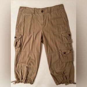 Ralph Lauren Capri Pants Sz 10 Cropped Cargo Khaki Modern Maasai Collection